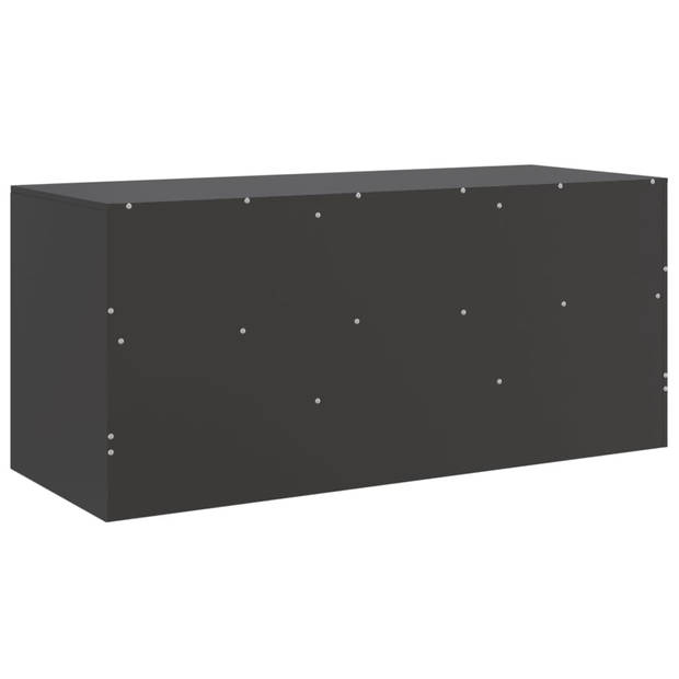 vidaXL Tv-meubel 99x39x44 cm staal zwart