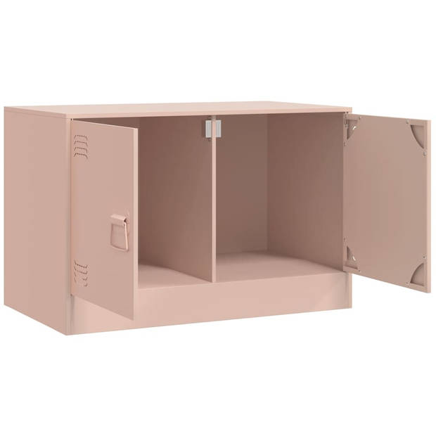 vidaXL Tv-meubel 67x39x44 cm staal roze