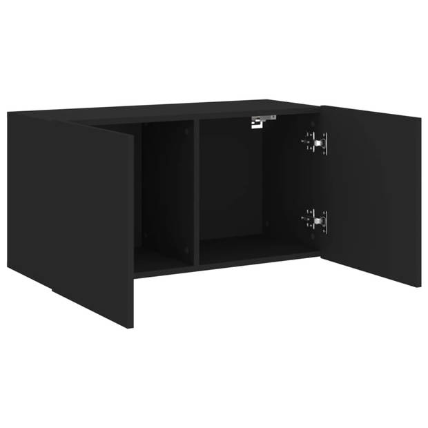 vidaXL Tv-meubel wandgemonteerd 80x30x41 cm zwart