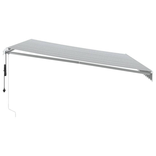 vidaXL Luifel automatisch uittrekbaar LED 500x300 cm antraciet en wit