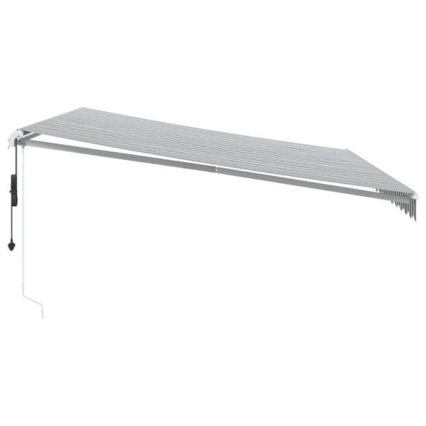 vidaXL Luifel automatisch uittrekbaar LED 450x300 cm antraciet en wit