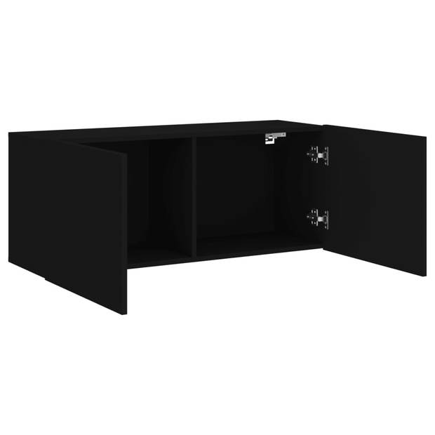 vidaXL Tv-meubel wandgemonteerd 100x30x41 cm zwart