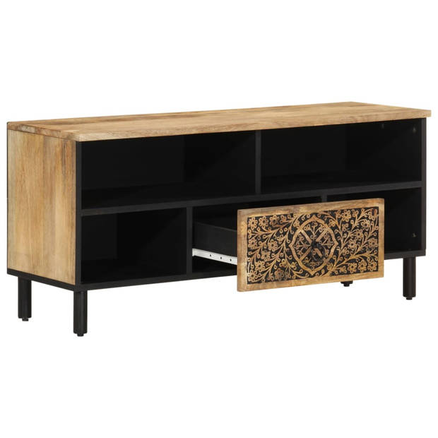 vidaXL Tv-meubel 100x33x46 cm massief mangohout