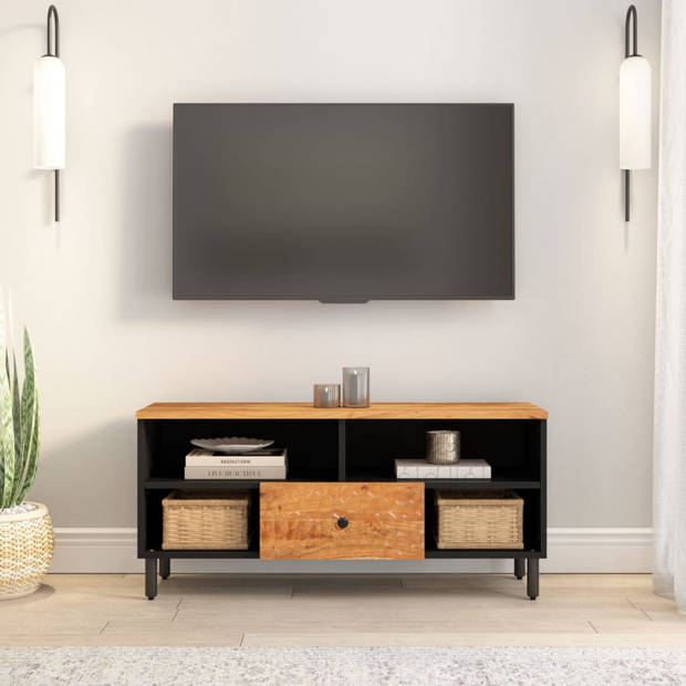 vidaXL Tv-meubel 100x33x46 cm massief acaciahout