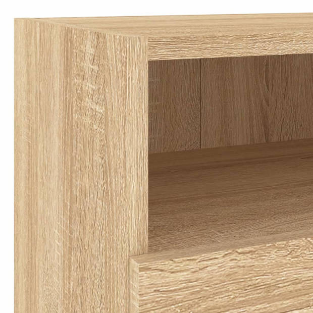 vidaXL Nachtkastje 40x30x30 cm bewerkt hout sonoma eikenkleurig