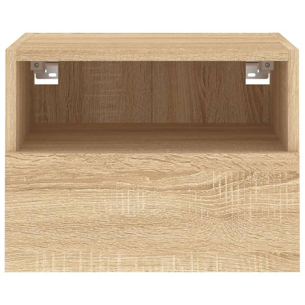 vidaXL Nachtkastje 40x30x30 cm bewerkt hout sonoma eikenkleurig