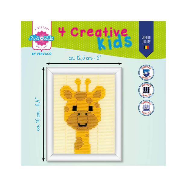 Vervaco 4 Creative Kids spansteek kit lieve giraf