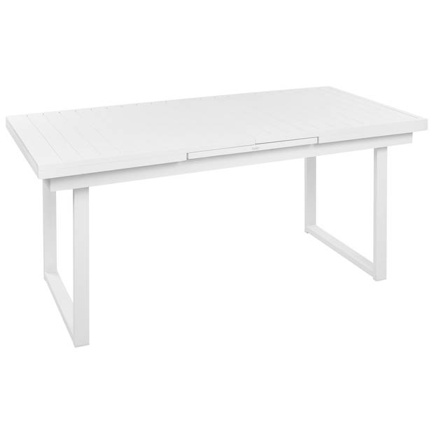 Beliani VALCANETTO - Verlengbare tafel-Wit-Aluminium