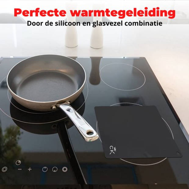 CuisineKing Inductie Beschermer Mat - 5 stuks - Onderzetters Pannen - Panbeschermers - Inductie Koken tot 250 ºC