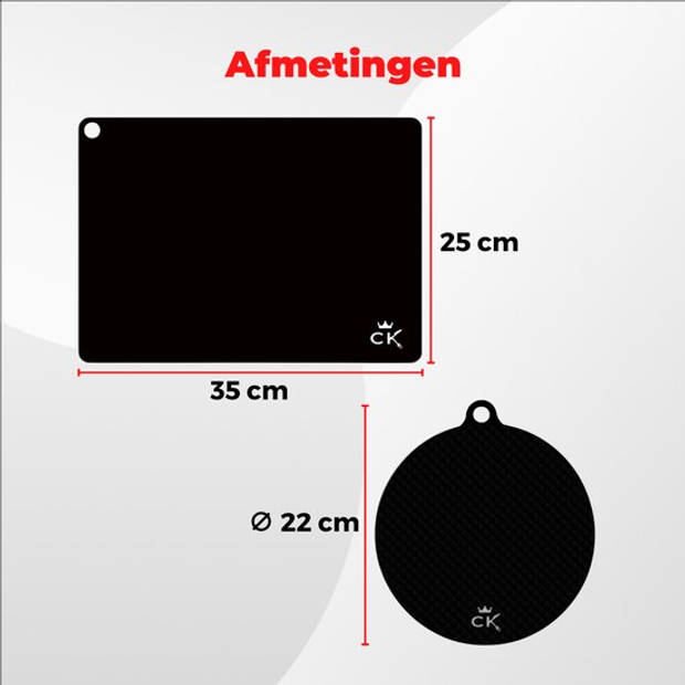 CuisineKing Inductie Beschermer Mat - 5 stuks - Onderzetters Pannen - Panbeschermers - Inductie Koken tot 250 ºC