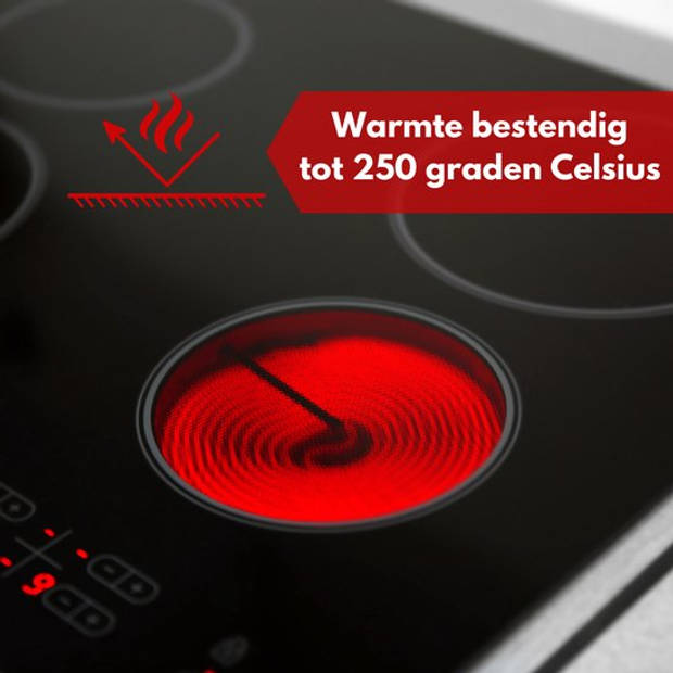 CuisineKing Inductie Beschermer Mat - 4 stuks - Antislip - Panbeschermers - Inductie Koken tot 250 ºC