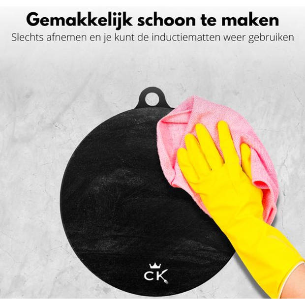 CuisineKing Inductie Beschermer Mat - 4 stuks - Antislip - Panbeschermers - Inductie Koken tot 250 ºC