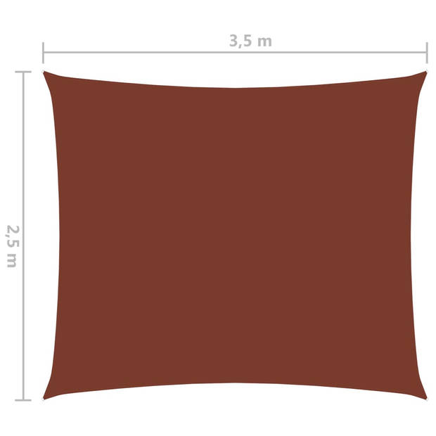 vidaXL Zonnescherm rechthoekig 2,5x3,5 m oxford stof terracottakleurig