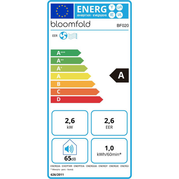 Bloomfold Mobiele Airco - 9.000 BTU - 4-in-1 - tot 25m² koelen