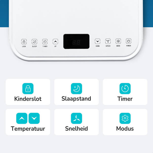 Bloomfold Mobiele Airco - 9.000 BTU - 4-in-1 - tot 25m² koelen