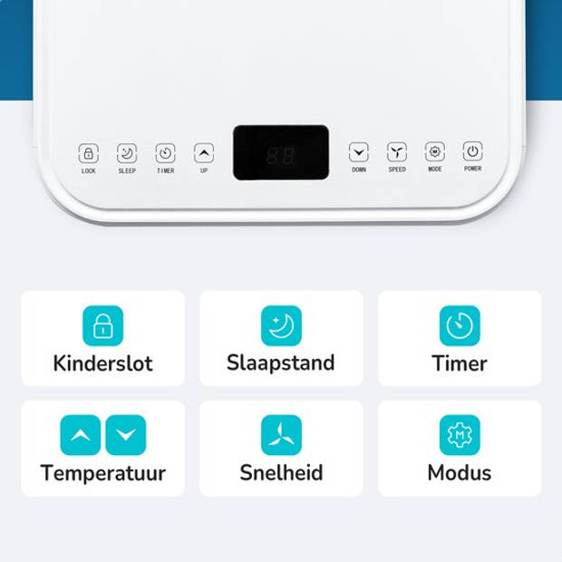 Bloomfold Mobiele Airco - 9.000 BTU - 4-in-1 - tot 25m² koelen