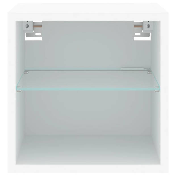 vidaXL Tv-wandmeubels met LED-verlichting 2 st 30x28,5x30 cm wit