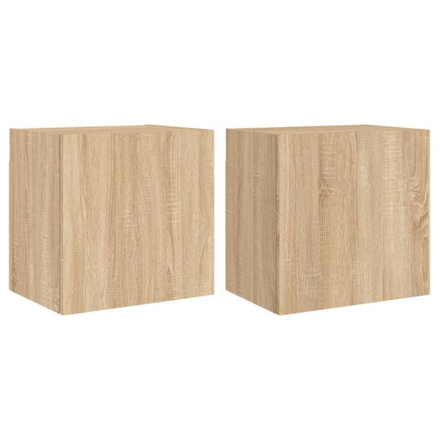 vidaXL Tv-wandmeubels 2 st 40,5x30x40 cm hout sonoma eikenkleurig