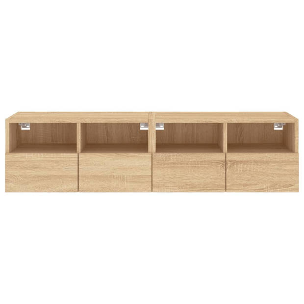 vidaXL Tv-meubels 2 st 60x30x30 cm bewerkt hout sonoma eikenkleurig