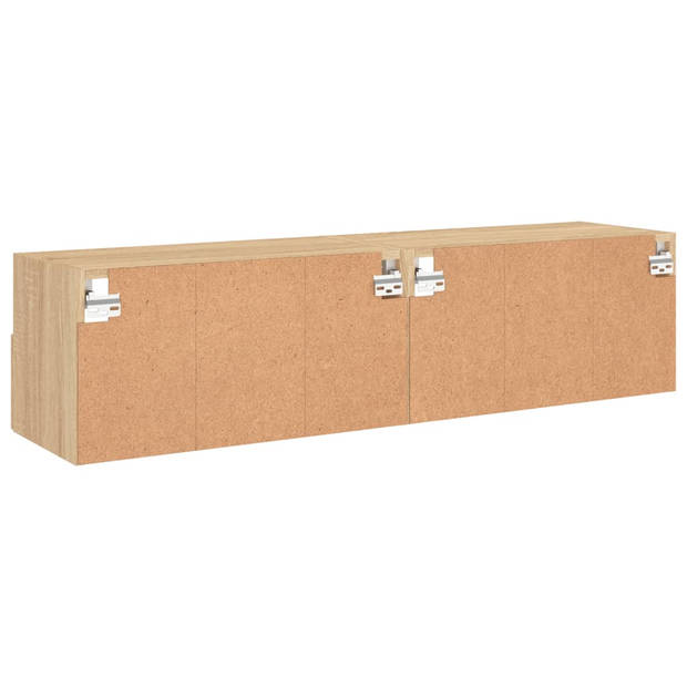 vidaXL Tv-meubels 2 st 60x30x30 cm bewerkt hout sonoma eikenkleurig