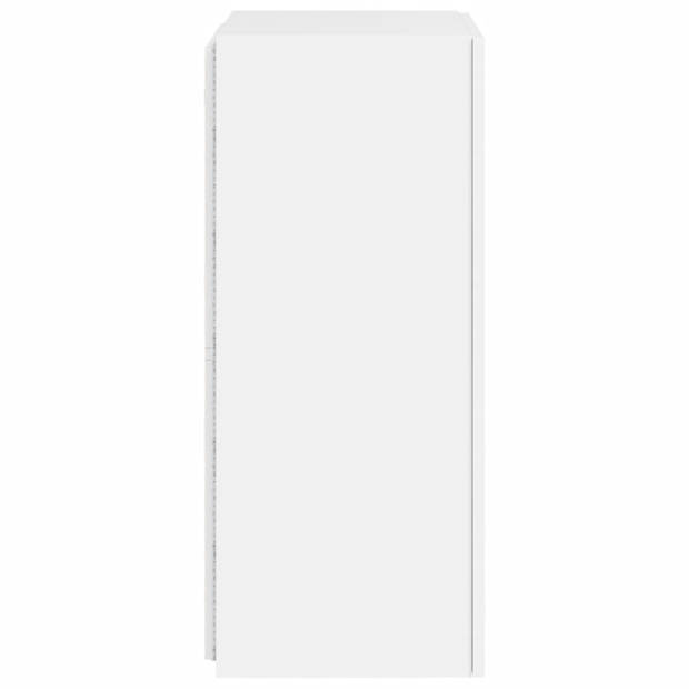 vidaXL Tv-wandmeubel met LED-verlichting 40,5x35x80 cm wit