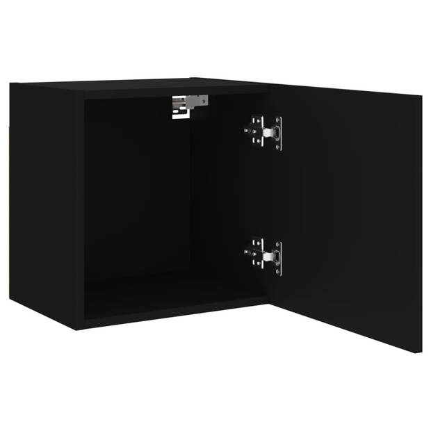 vidaXL Tv-wandmeubels 2 st 40,5x30x40 cm bewerkt hout zwart