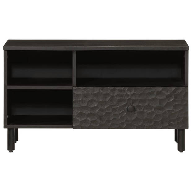 vidaXL Tv-meubel 80x33x46 cm massief mangohout zwart