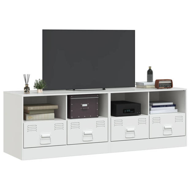 vidaXL Tv-meubelen 2 st 67x39x44 cm staal wit