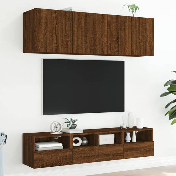 vidaXL Tv-wandmeubel 40x30x30 cm bewerkt hout bruin eikenkleur