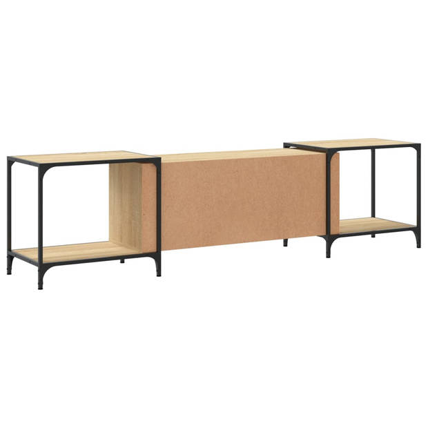 vidaXL Tv-meubel 203x37x50 cm bewerkt hout sonoma eikenkleurig