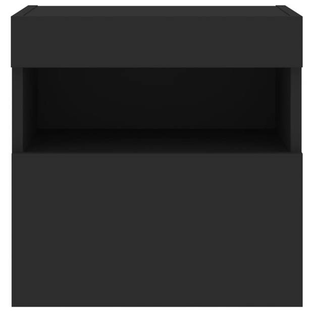 vidaXL Tv-wandmeubels met LED-verlichting 2 st 40x30x40 cm zwart