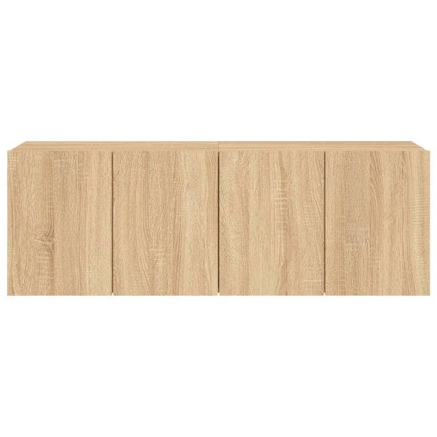 vidaXL Tv-meubels 2 st wandgemonteerd 60x30x41 cm sonoma eikenkleurig