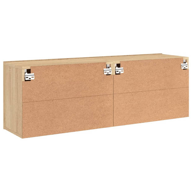 vidaXL Tv-meubels 2 st wandgemonteerd 60x30x41 cm sonoma eikenkleurig