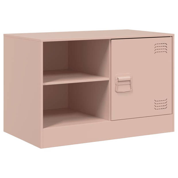 vidaXL Tv-meubelen 2 st 67x39x44 cm staal roze