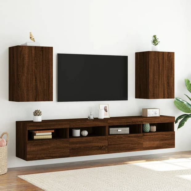 vidaXL Tv-wandmeubel 40,5x30x60 cm bewerkt hout bruin eikenkleur