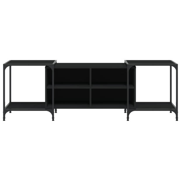 vidaXL Tv-meubel 153x37x50 cm bewerkt hout zwart