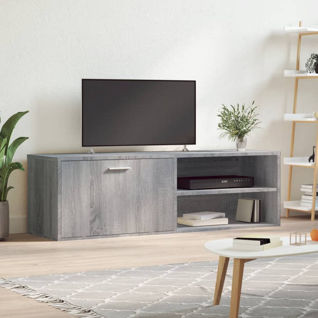 vidaXL Tv-meubel 120x34x37 cm bewerkt hout grijs sonoma eikenkleurig