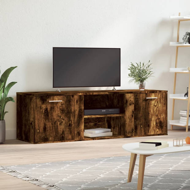 vidaXL Tv-meubel 120x34x37 cm bewerkt hout gerookt eikenkleurig