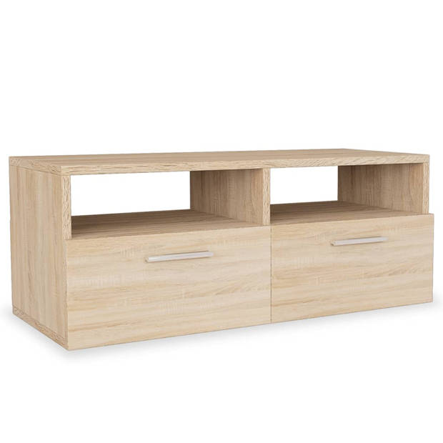 vidaXL Tv-meubel 95x35x36 cm bewerkt hout eikenkleurig