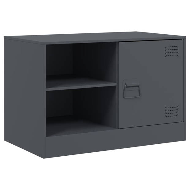 vidaXL Tv-meubelen 2 st 67x39x44 cm staal antracietkleurig