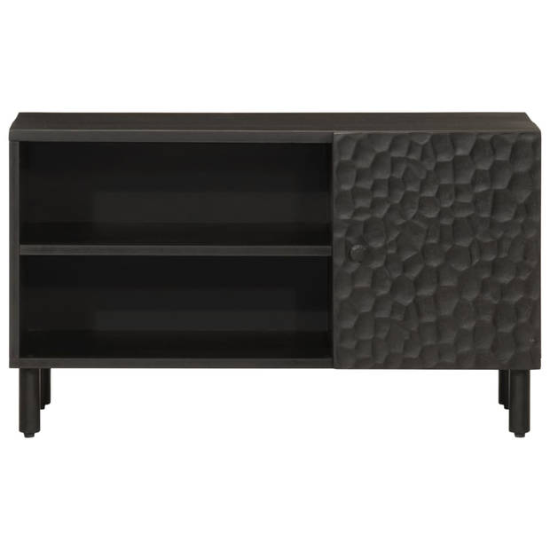 vidaXL Tv-meubel 80x31x46 cm massief mangohout zwart