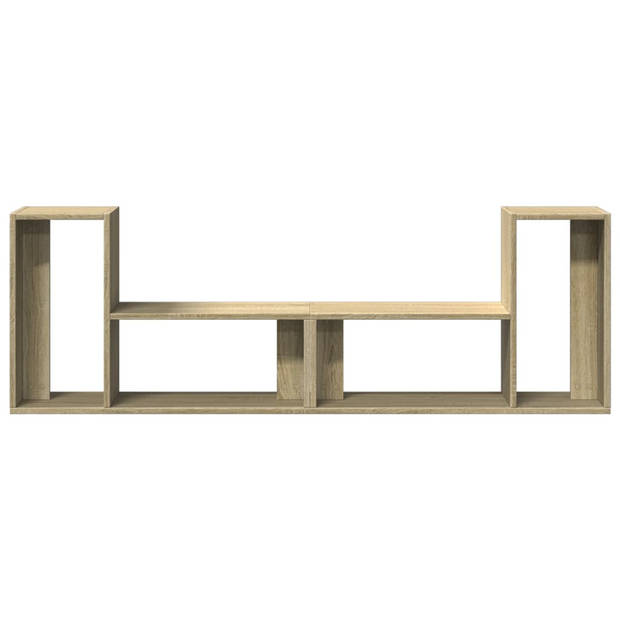 vidaXL Tv-meubelen 2 st 75x30x50 cm bewerkt hout sonoma eikenkleurig