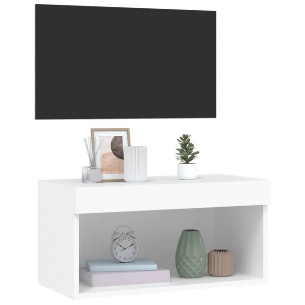 vidaXL Tv-meubel met LED-verlichting 60x30x30 cm wit