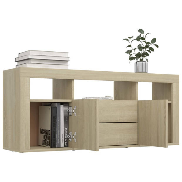 vidaXL Tv-meubel 120x30x50 cm bewerkt hout sonoma eikenkleurig