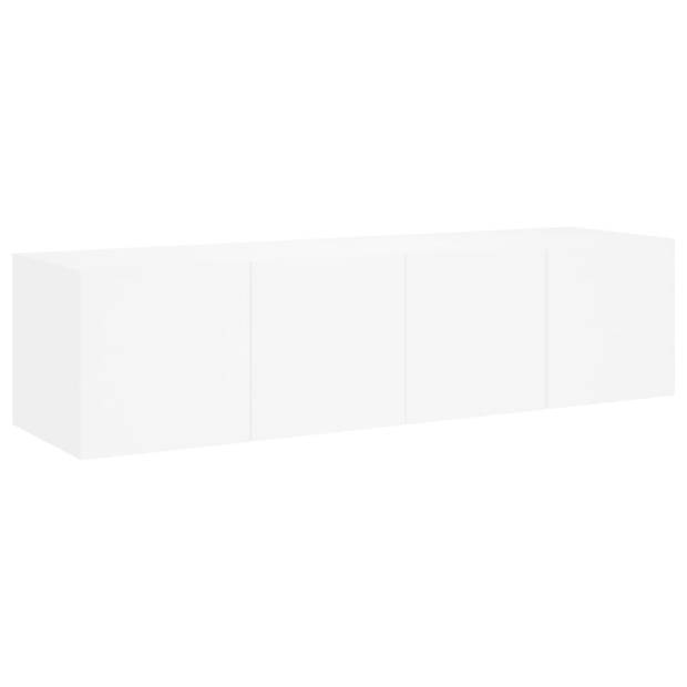 vidaXL Tv-wandmeubelen met LED-verlichting 2 st 60x35x31 cm wit