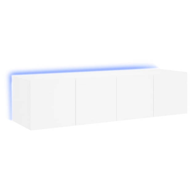 vidaXL Tv-wandmeubelen met LED-verlichting 2 st 60x35x31 cm wit