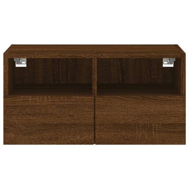 vidaXL Tv-wandmeubel 60x30x30 cm bewerkt hout bruin eikenkleur