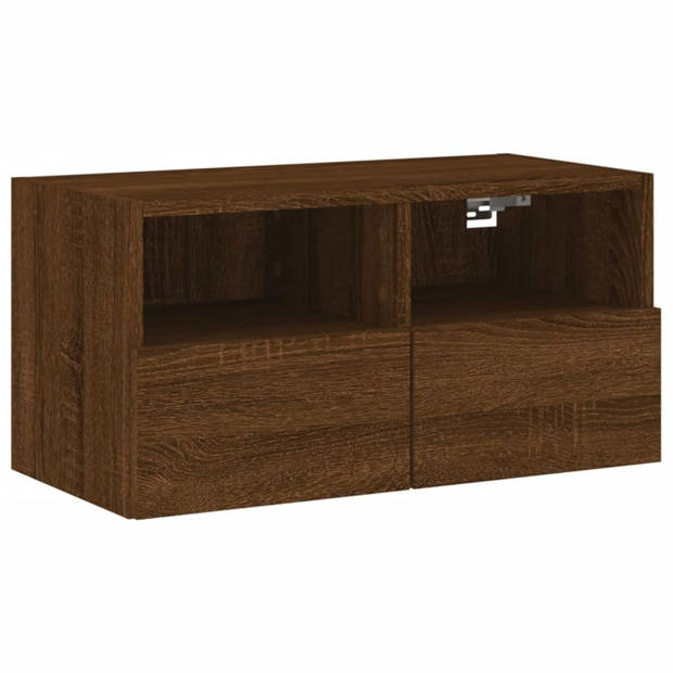 vidaXL Tv-wandmeubel 60x30x30 cm bewerkt hout bruin eikenkleur