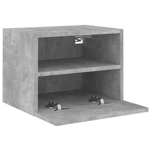 vidaXL Tv-wandmeubels 2 st 40x30x30 cm bewerkt hout betongrijs