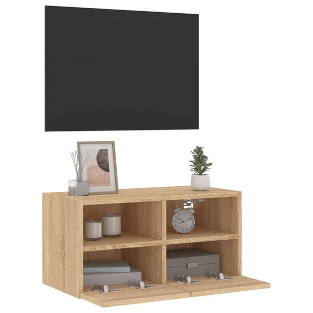 vidaXL Tv-wandmeubel 60x30x30 cm bewerkt hout sonoma eikenkleurig